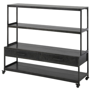 BRÁS ESTANTE 130X153 C/2 GAVETAS E ROD.
